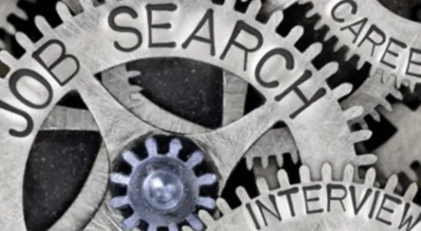 A group gears. One is engraved with the words "Job search".